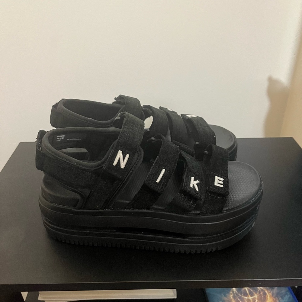 Nike Black Platform Sandals